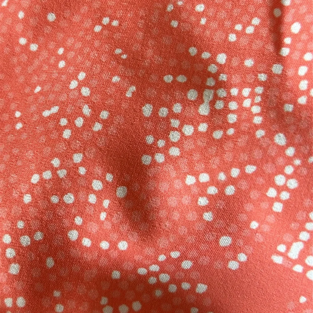 Johnnie-O Men’s Medium Swim Trunks Orange White Coral Sand-dollar Pattern